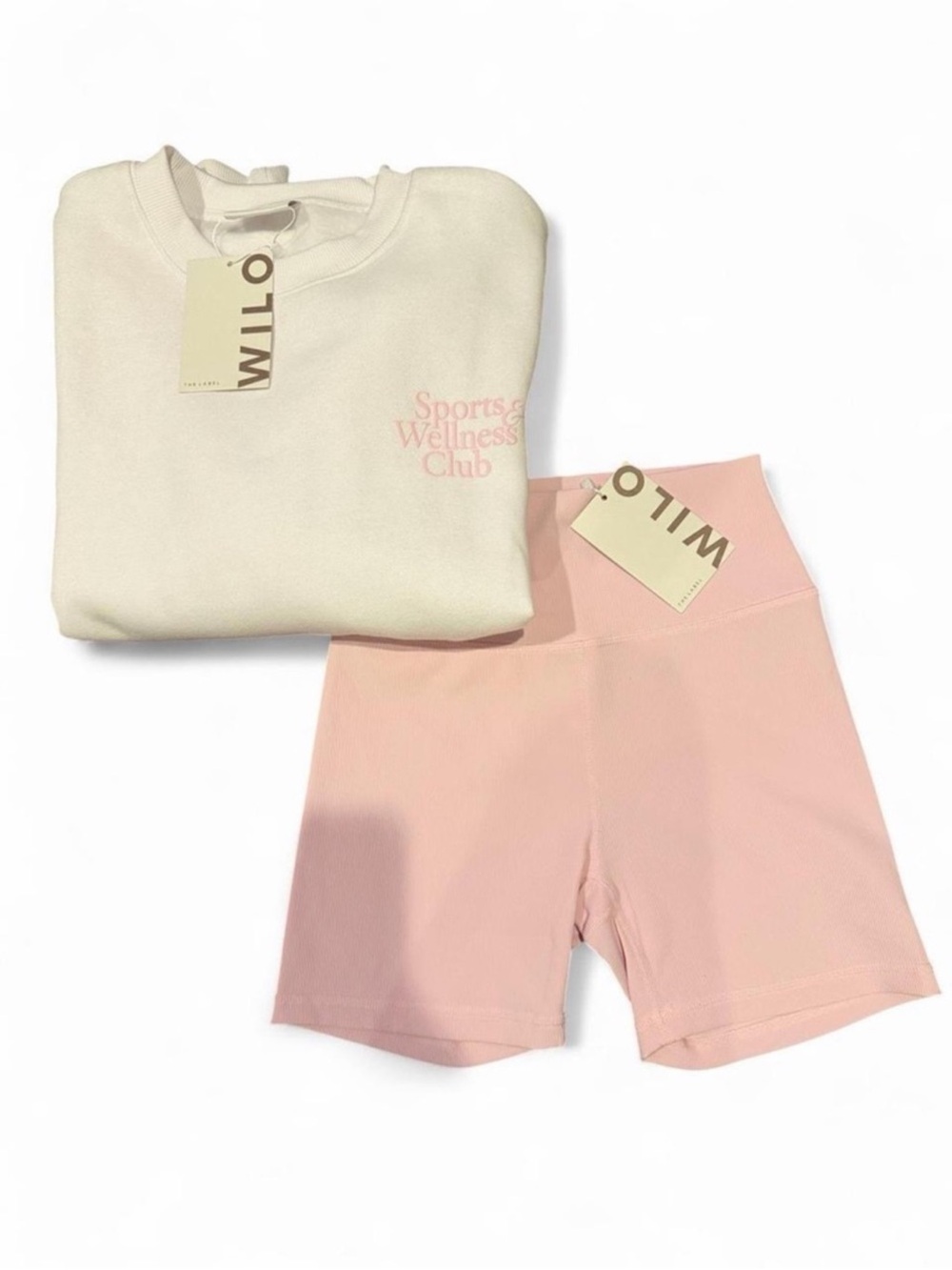 Wilo The Label Sweatshirt & Biker Shorts Set M NWT - Picture 3 of 8